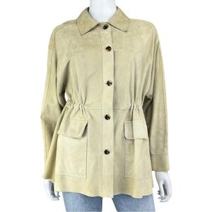 LAFAYETTE 148 NEW YORK Tan Lambsuede Jacket Size XS